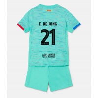 Echipament fotbal Barcelona Frenkie de Jong #21 Tricou Treilea 2023-24 pentru copii maneca scurta (+ Pantaloni scurti)